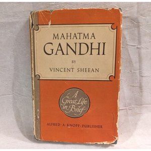 Mahatma Gandhi Vincent Sheean 1st Edition 1954 Great Life in Brief Vtg Hardcover